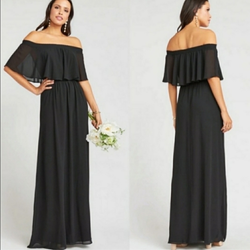 Show Me Your MuMu Hacienda Maxi Dress Small Black Resortwear Formal Wedding